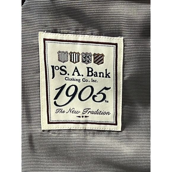 Jos A Bank 1905 41R Slim Charcoal Gray Twill Blazer Sport Suit Jacket - Picture 14 of 16